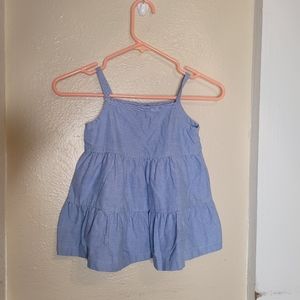 Hanna Andersson Blue Top Girls Size 5 Chambray Sleeveless Loose Dress